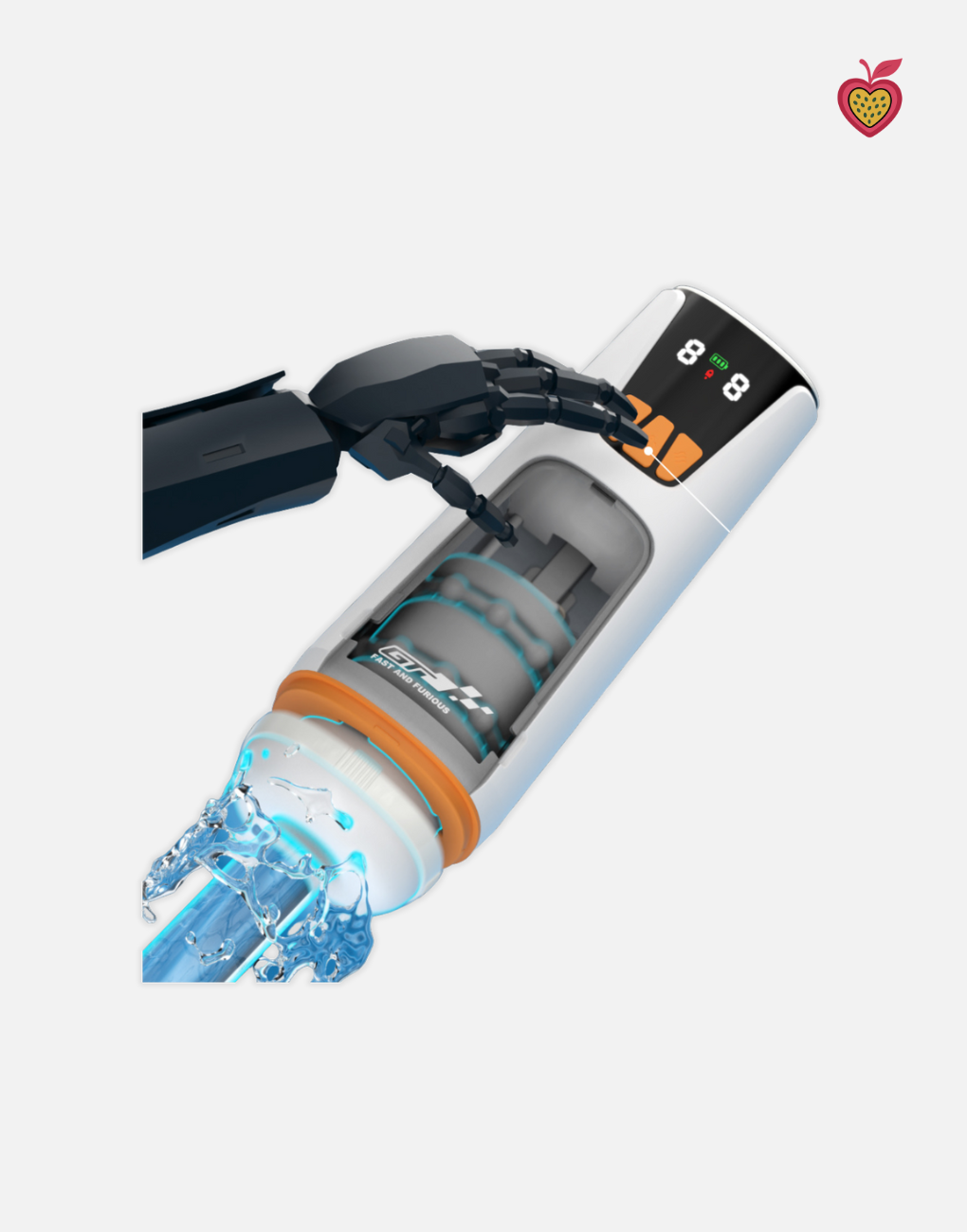 AEON Male Masturbator in Pearl White by Passion Wassion, a modern automatic adult toy featuring thrusting and vibrating functions for a premium solo experience.