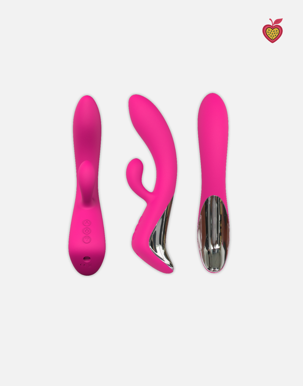 ARIA Rabbit Vibrator in Rose Magenta by Passion Wassion, a premium dual-stimulation adult toy offering deep vibrations, elegant curves, and a silky soft finish.
