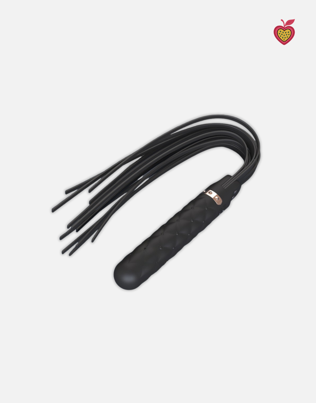 ONYX Vibrating Flogger in Obsidian Glow by Passion Wassion, an elegant adult toy blending sensory vibration and gentle impact for exciting pleasure play.