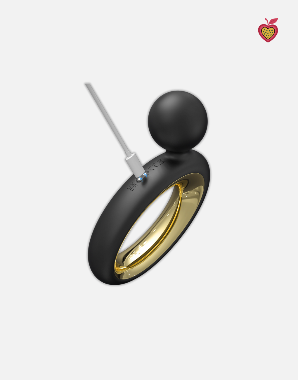 ORION Pleasure Ring Massager in Obsidian Glow by Passion Wassion, a sleek vibrating ring adult toy designed to enhance intimacy, stamina, and shared pleasure.