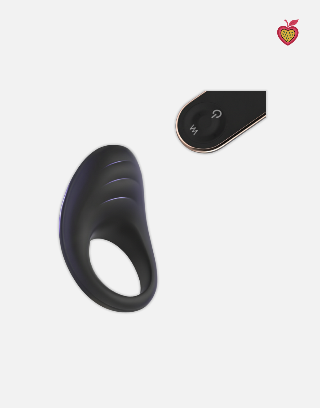 ROMI Vibrating Ring in Obsidian Glow by Passion Wassion, a sleek adult toy crafted for enhanced intimacy and shared pleasure with body-safe materials.