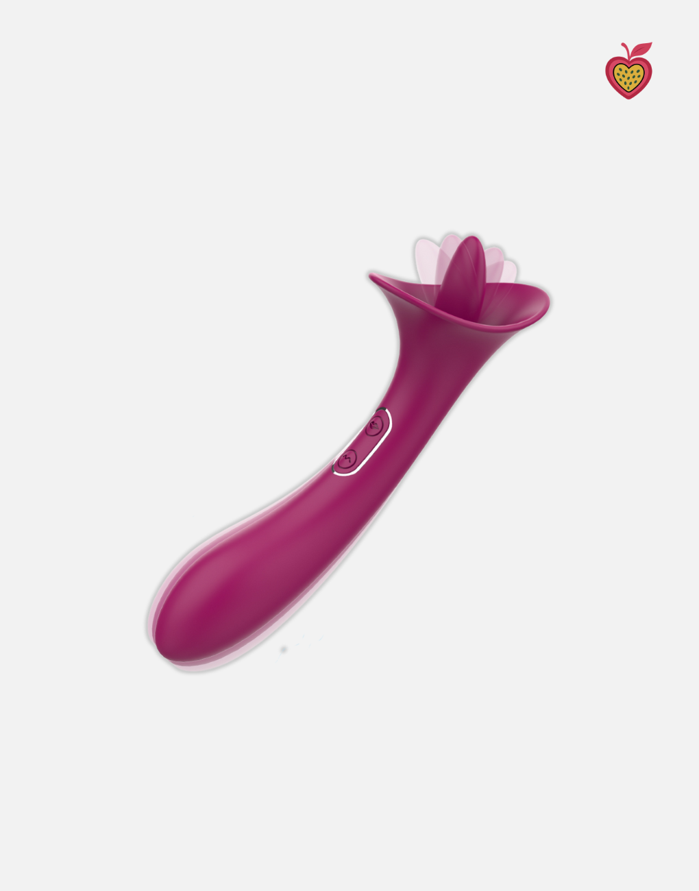 SELENE Licking Vibrator in Wine Red by Passion Wassion, an elegant adult toy designed to mimic oral sensations with soft silicone texture and rhythmic motion.