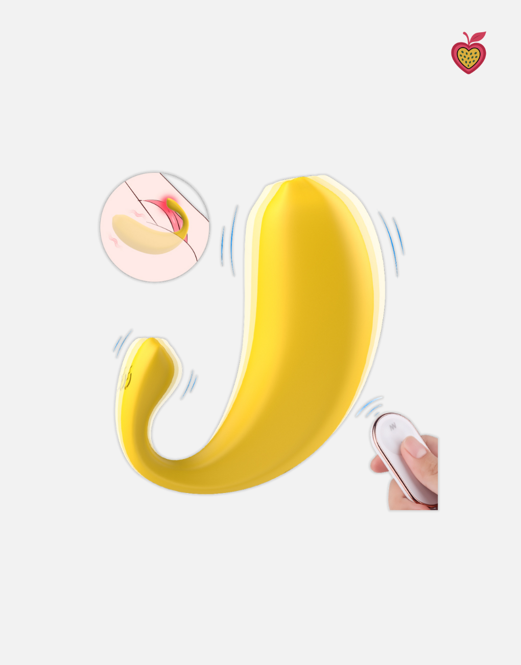 SOLANA Wearable Vibrator in Banana Yellow by Passion Wassion, a playful and discreet adult toy designed for hands-free pleasure and intimate adventures.