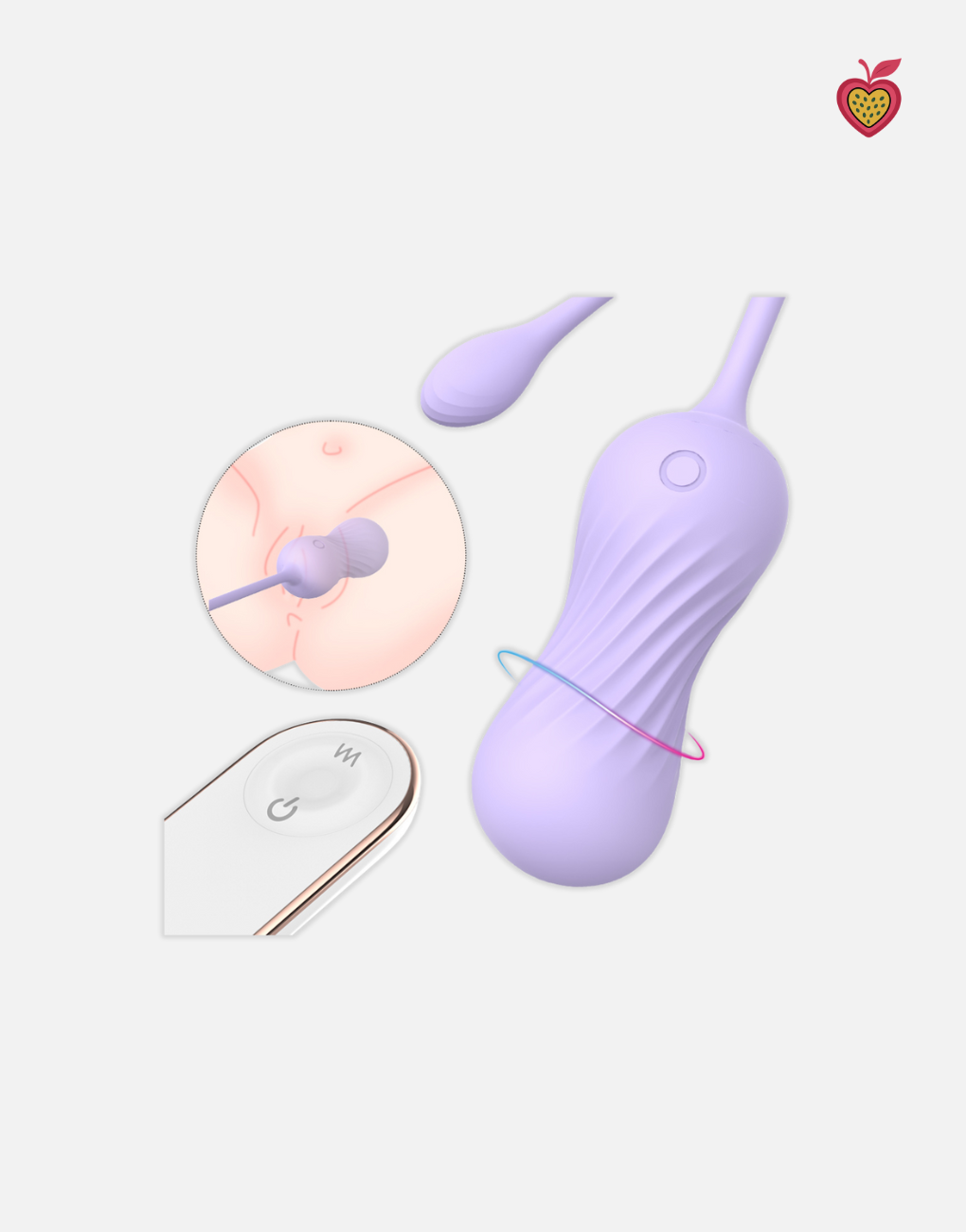 VELA Remote Egg Vibrator in Misty Violet by Passion Wassion, a discreet adult toy offering powerful vibrations and wireless control for playful pleasure.