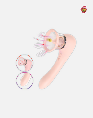 ASTRA Dual-Head Vibrator in Blush Nude by Passion Wassion, a beautifully crafted adult toy with dual vibrating heads designed for deep relaxation and pleasure.