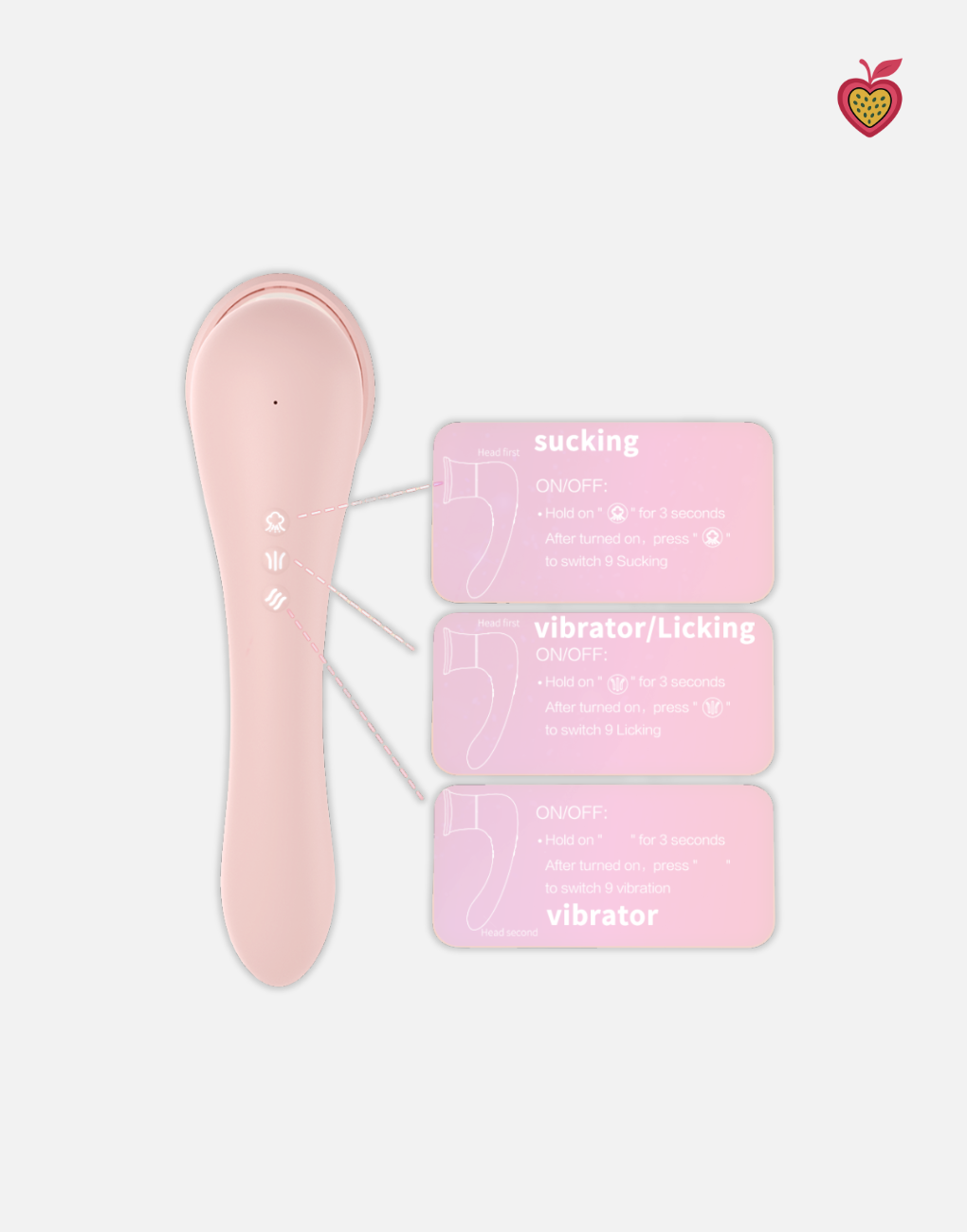 ASTRA Dual-Head Vibrator in Blush Nude by Passion Wassion, a beautifully crafted adult toy with dual vibrating heads designed for deep relaxation and pleasure.