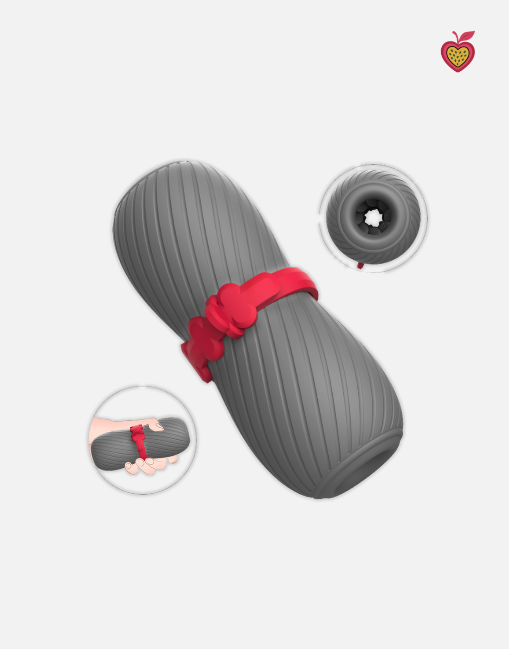 BELLA Male Masturbator in Graphite Grey by Passion Wassion, a soft and flexible adult toy designed for lifelike stimulation and effortless solo pleasure.