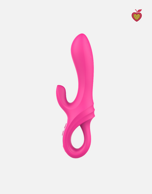 DIONE Rabbit Vibrator in Rose Magenta by Passion Wassion, a luxurious dual-stimulation adult toy featuring powerful vibrations and a soft, body-safe silicone design.