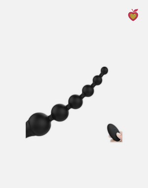 EVO Vibrating Anal Beads in Obsidian Glow by Passion Wassion, a premium body-safe adult toy designed for pleasure and comfort.