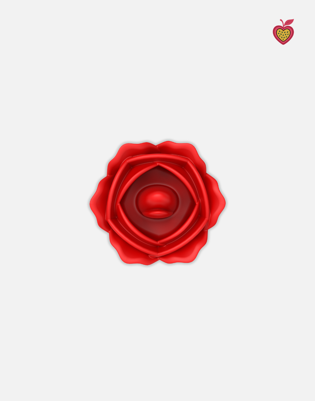 FLEUR Rose Vibrator in Rose Red by Passion Wassion, a romantic and elegant adult toy inspired by the beauty of a blooming rose, crafted for intimate pleasure.