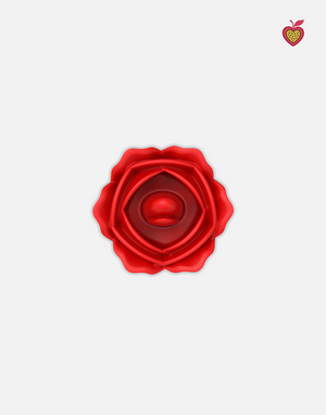 FLEUR Rose Vibrator in Rose Red by Passion Wassion, a romantic and elegant adult toy inspired by the beauty of a blooming rose, crafted for intimate pleasure.