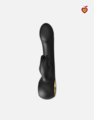 NIX Mini Rabbit Vibrator in Obsidian Glow by Passion Wassion, a compact dual-stimulation adult toy offering powerful vibrations and a sleek, travel-friendly design.