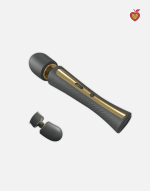 NOVA Wand Massager in Obsidian Glow by Passion Wassion, a luxurious full-body adult toy with a flexible head and deep vibrations for relaxation and pleasure.