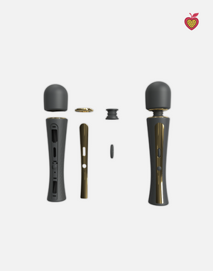 NOVA Wand Massager in Obsidian Glow by Passion Wassion, a luxurious full-body adult toy with a flexible head and deep vibrations for relaxation and pleasure.