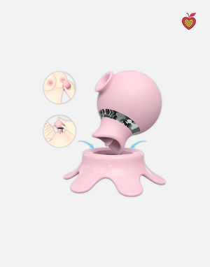 OCTO Suction Massager in Blush Pink by Passion Wassion, a playful yet powerful adult toy offering suction and licking sensations for ultimate pleasure.