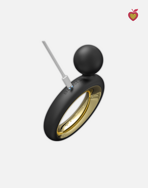 ORION Pleasure Ring Massager in Obsidian Glow by Passion Wassion, a sleek vibrating ring adult toy designed to enhance intimacy, stamina, and shared pleasure.
