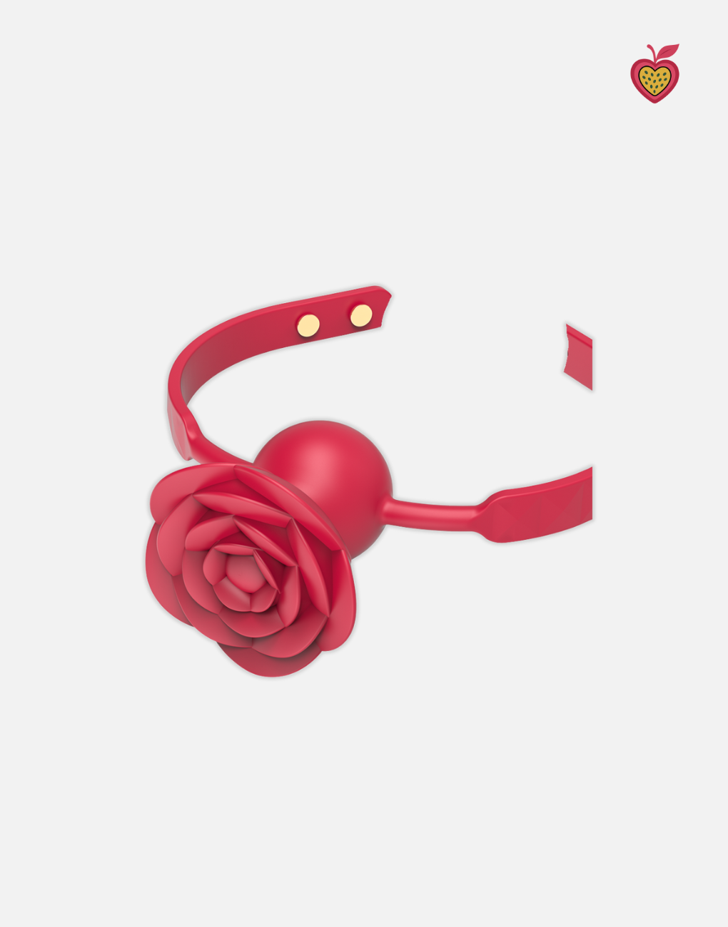 ROSA Vibrating Gag in Rose Red by Passion Wassion, a bold and sensual adult toy combining soft silicone comfort with powerful vibration for adventurous play.