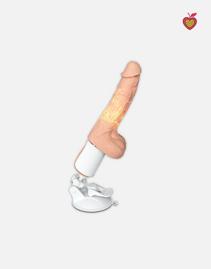 TITAN Thrusting Dildo in Nude Flesh by Passion Wassion, a realistic vibrating adult toy with lifelike texture, thrusting motion, and powerful suction base.